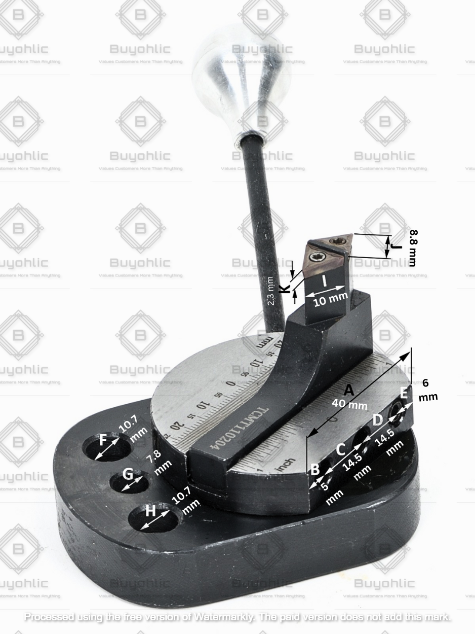 Bearing Base Smooth Rotation Ball Turning (Double Bit for 7 x 14 Mini Lathe) with spare cutting bit box
