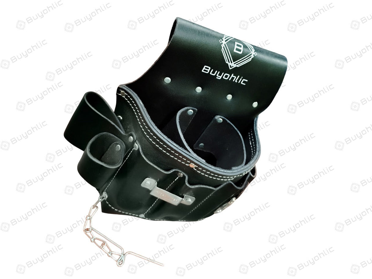 Electrician Tool Pouch Bag , Professional Multi-Pocket Organizer I Top Grain Leather