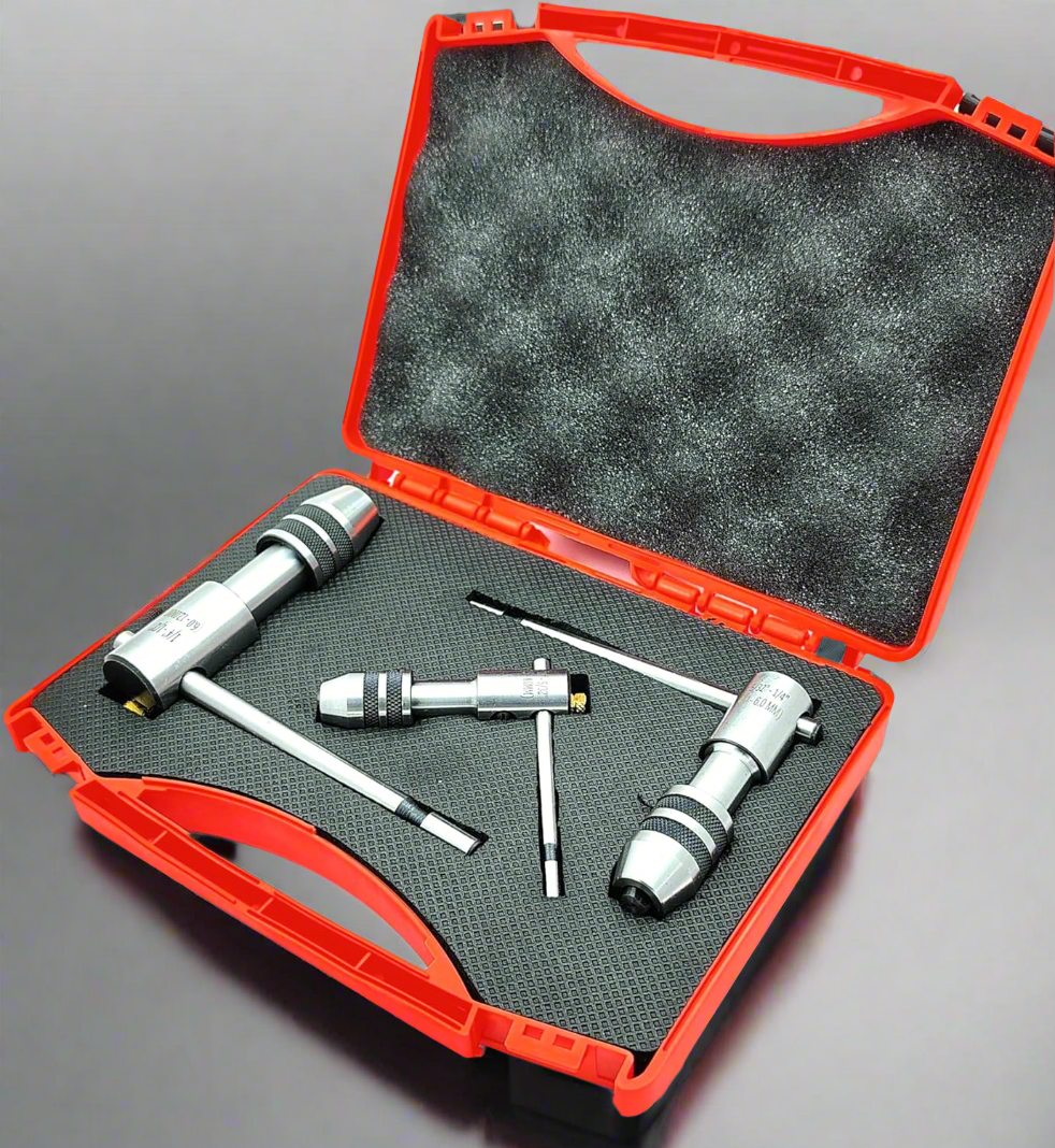 Buyohlic Set of 3 Reversible Ratchet Adjustable Tap Wrench with Plastic Case