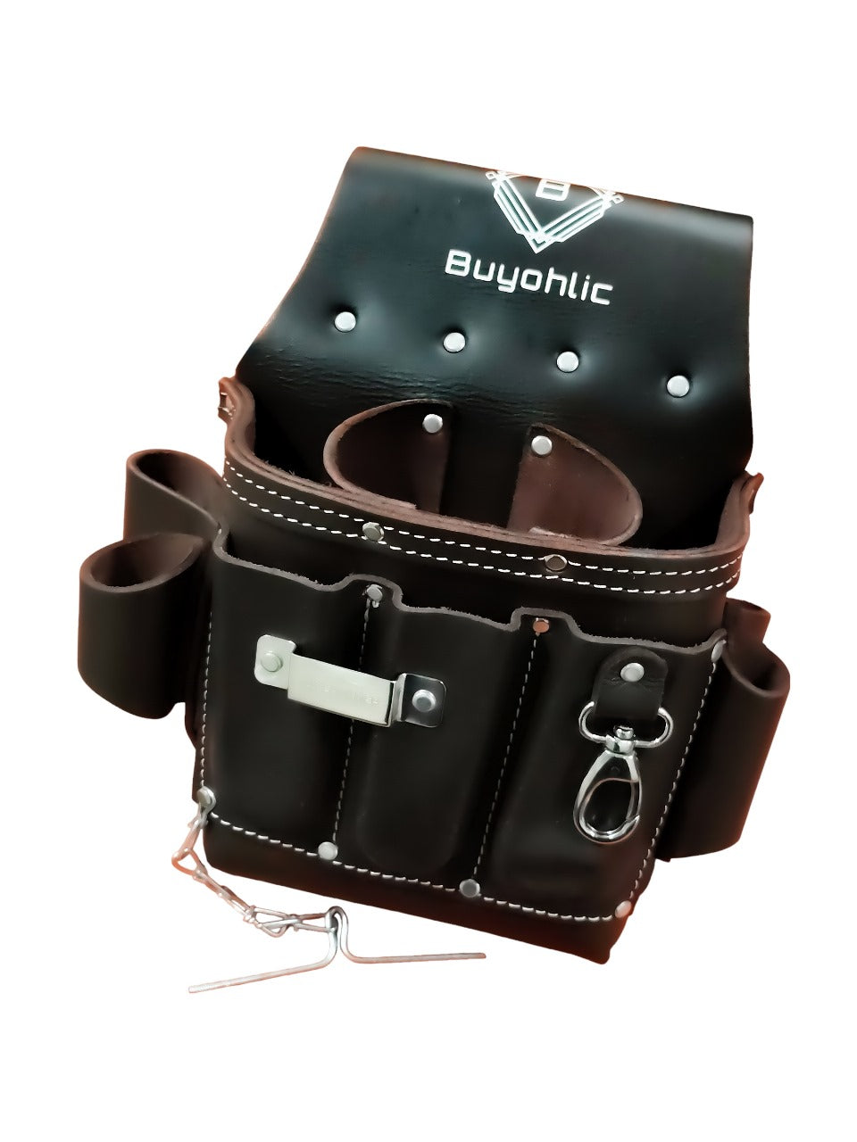 Electrician Tool Pouch Bag , Professional Multi-Pocket Organizer I Top Grain Leather
