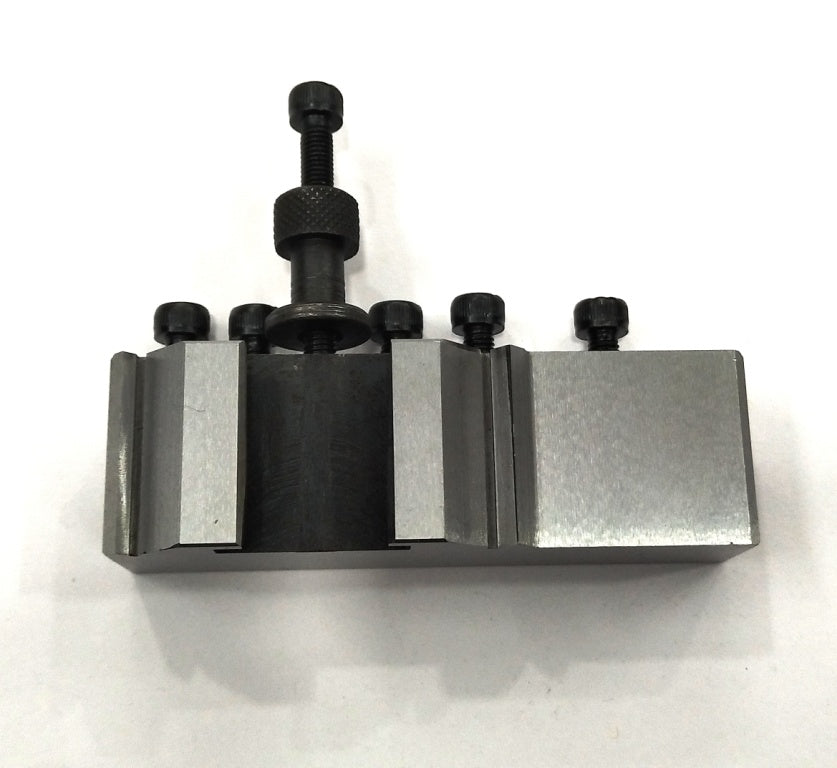 Lathe machine quick change tool post holder with tool clamping knobs
