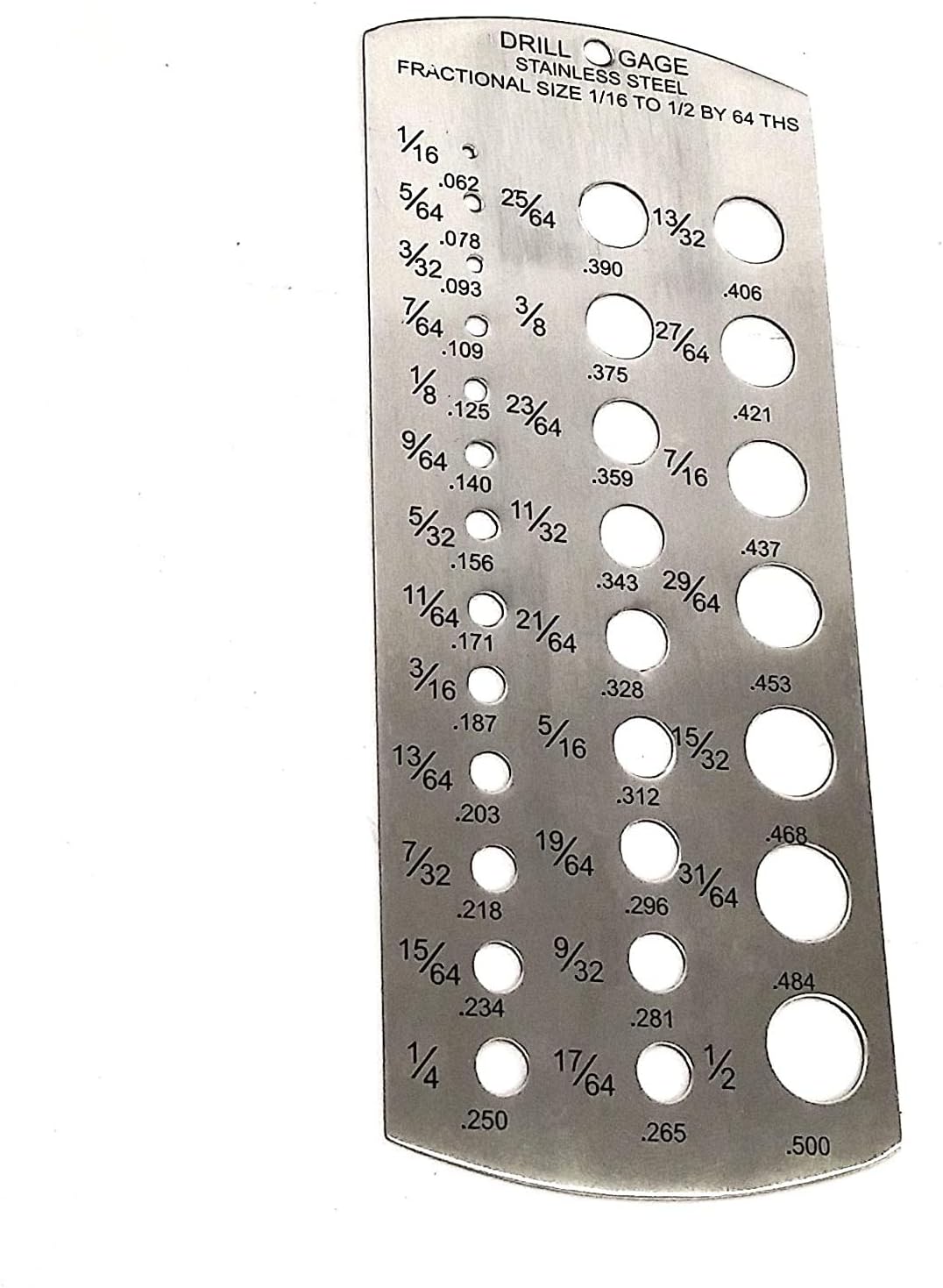 Stainless Steel Drill Gauge