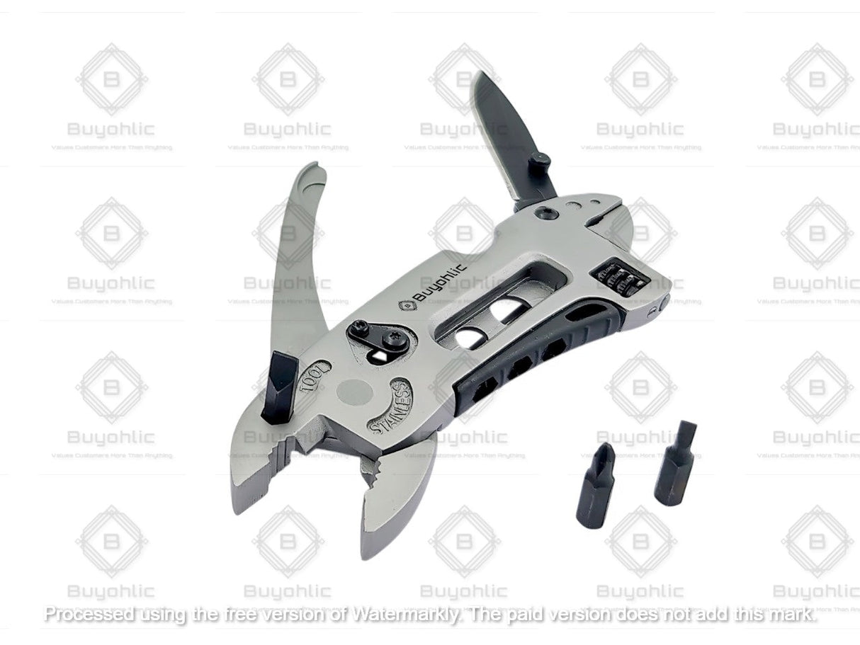 Folding Utility Knife With 3 Blades Automatic Loading Light weight Aluminum Body