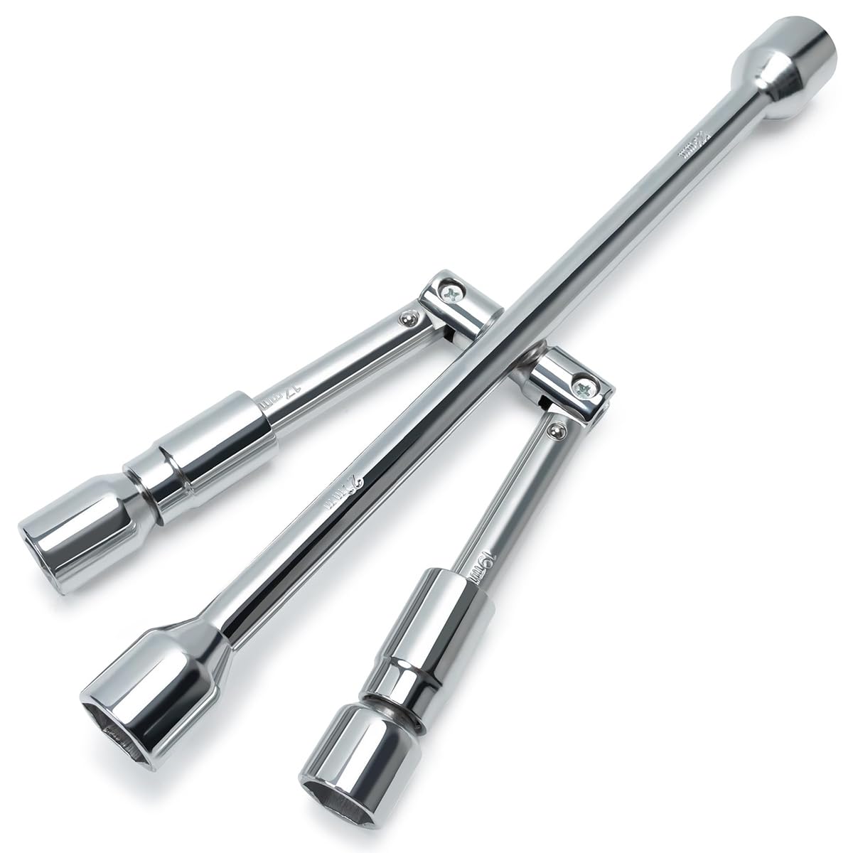 Universal Folding Lug Wrench, 4-Way Cross Wrench 14 Inch