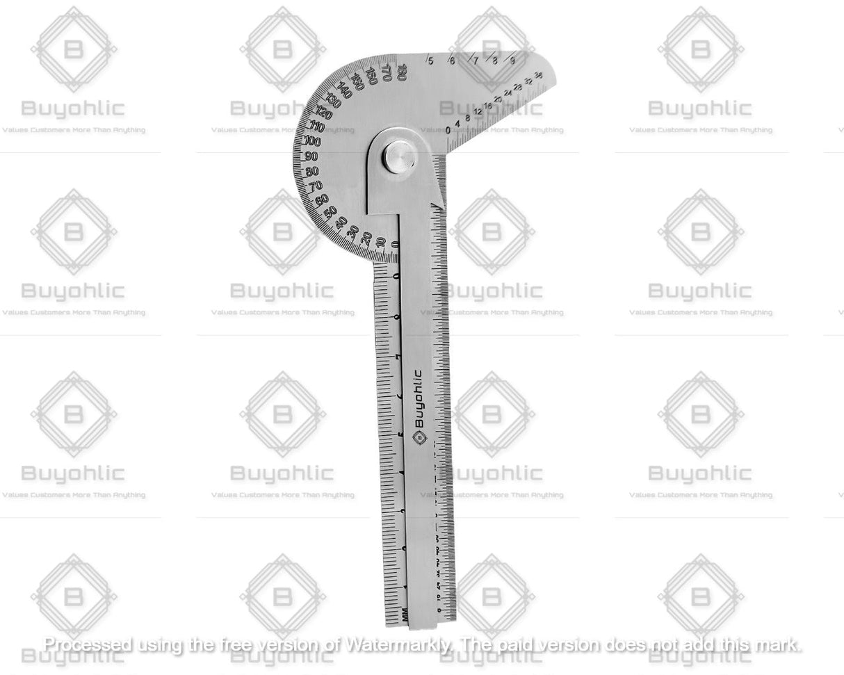 Multi Purpose Protractor Square Rule Centre Finder Drill Point Gauge Hand Tools