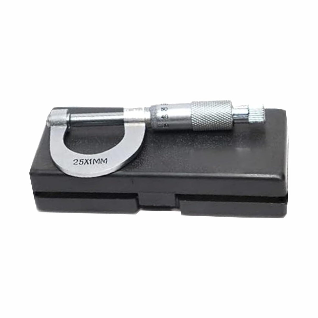 Economical Outside Micrometer, Chrome Plated Finish, Ratchet Stop, 0-25 mm Range // Screw Gauge