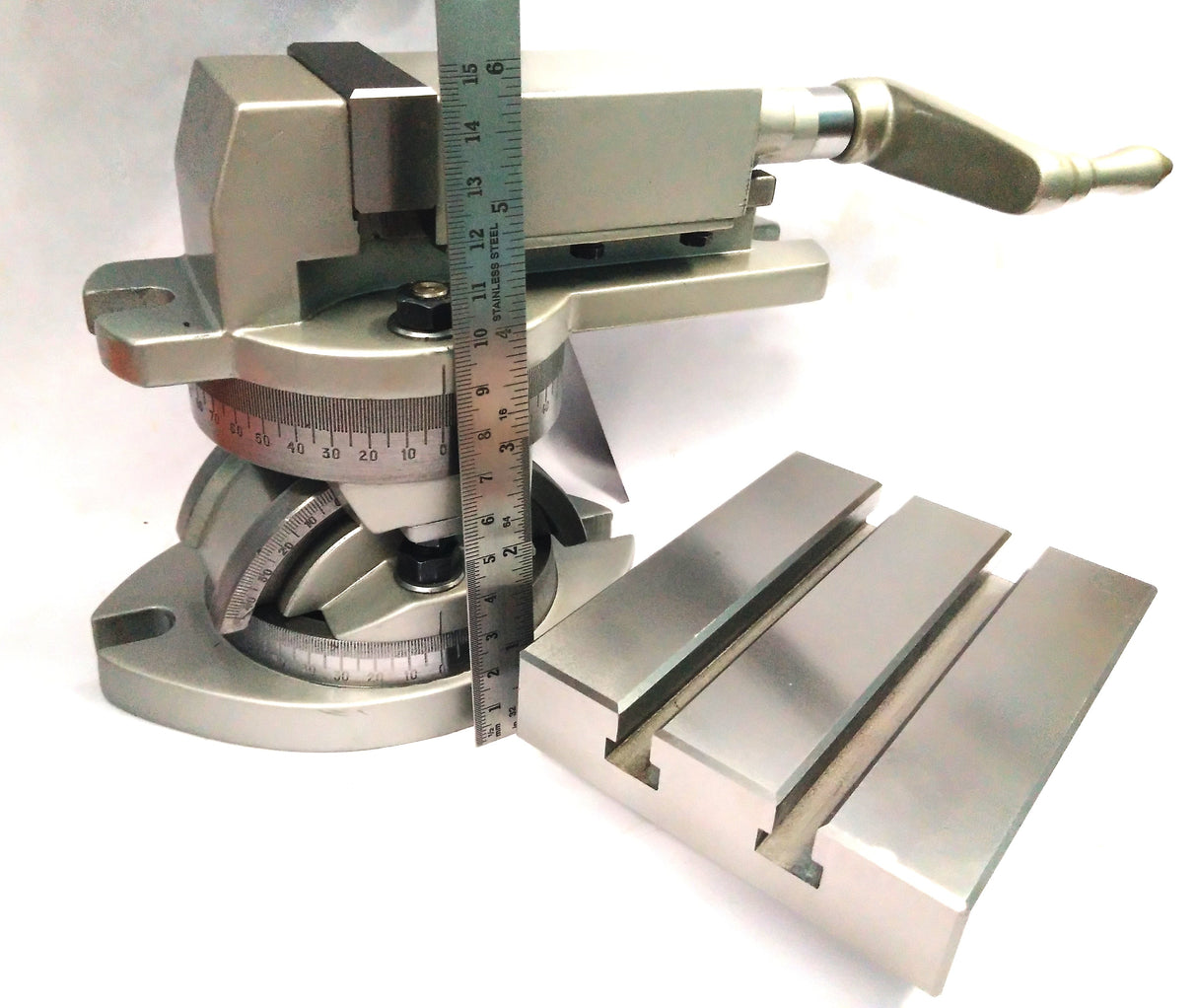 Jaw Width 2'' Inches 50 mm Modular Machine Vice Cum Slotted Table