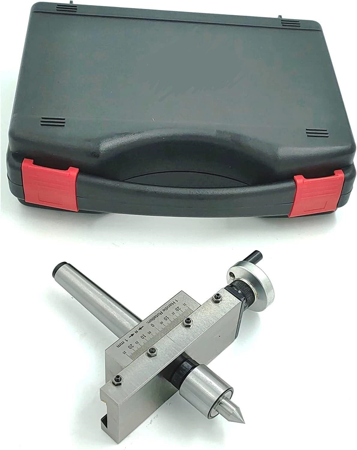 New Taper Turning Attachment Off-setting Revolving Center Metric Tool With Plastic Suitcase