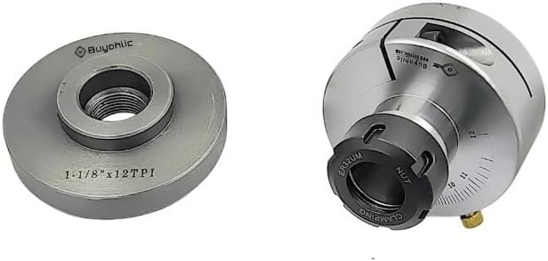Exclusive ER32 Eccentric Offset Lathe Chuck,For Wood & Metalworkers~Adjustable Settings, Turn on variety of Axis without Removing Work-piece & W/Casting Back Plat