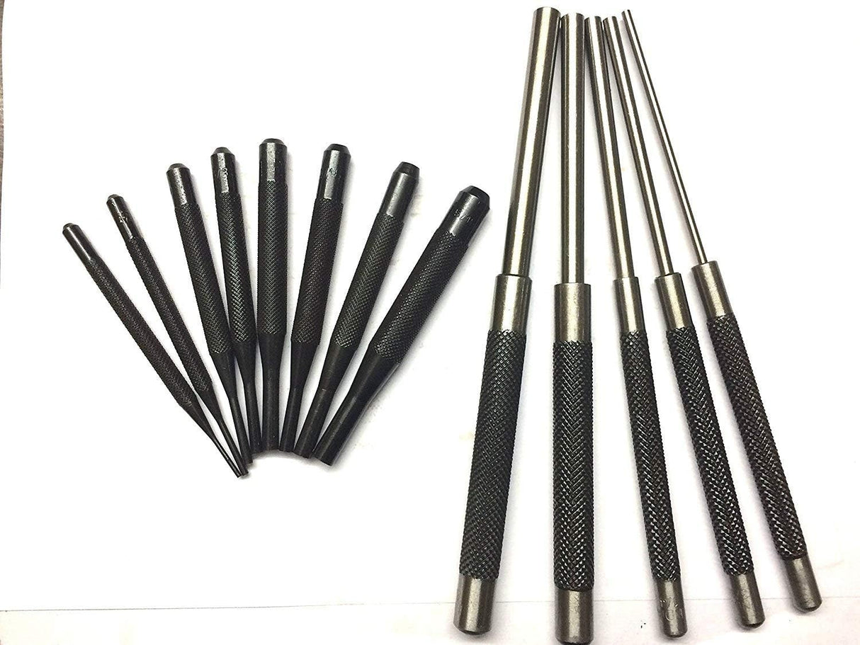 Set of 5 Pcs Long & 8 Pcs Short Drive Bolt Catch Roll Pin Punch Set-Hard & Ground/Imperial Assembly Kit