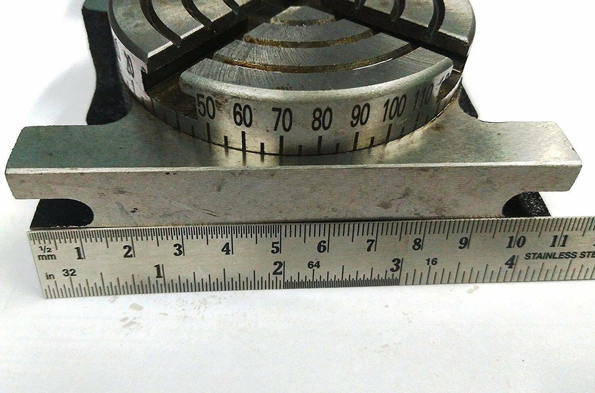 3"/ 80 mm Regular Rotary Table With Small Chucks and back Plate