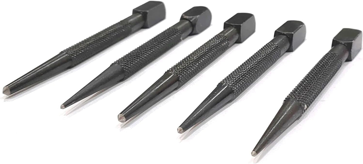 Set of 5 Pcs Center Punch-Imperial Standard Hard Metal-Wood Working Hand Tools