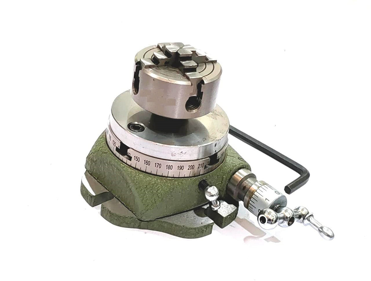 Small Watchmaker 2-3/4" (2.75 Inch) Rotary Table with 50 mm Chuck and Back Plate