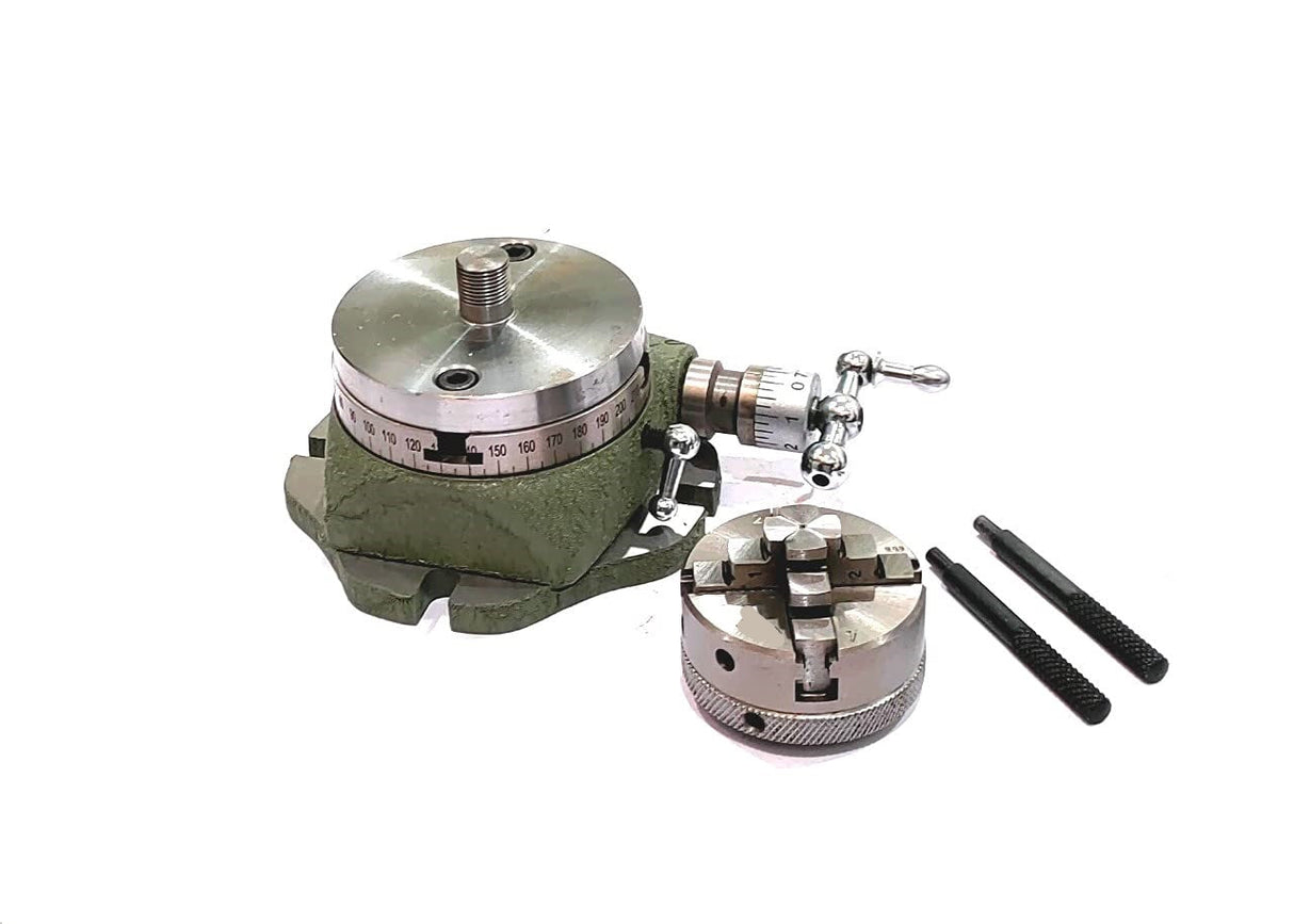 Small Watchmaker 2-3/4" (2.75 Inch) Rotary Table with 50 mm Chuck and Back Plate