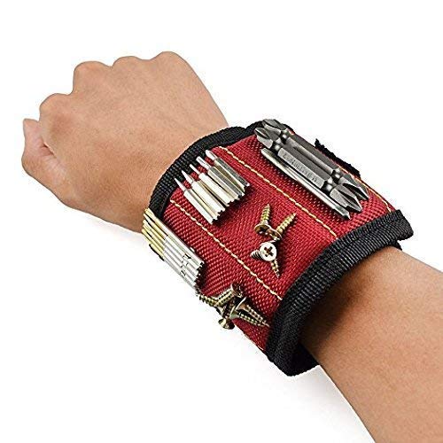 Magnetic Wristband for Holding Screws, Nails, Super Strong Magnets Tools Gifts for Dad