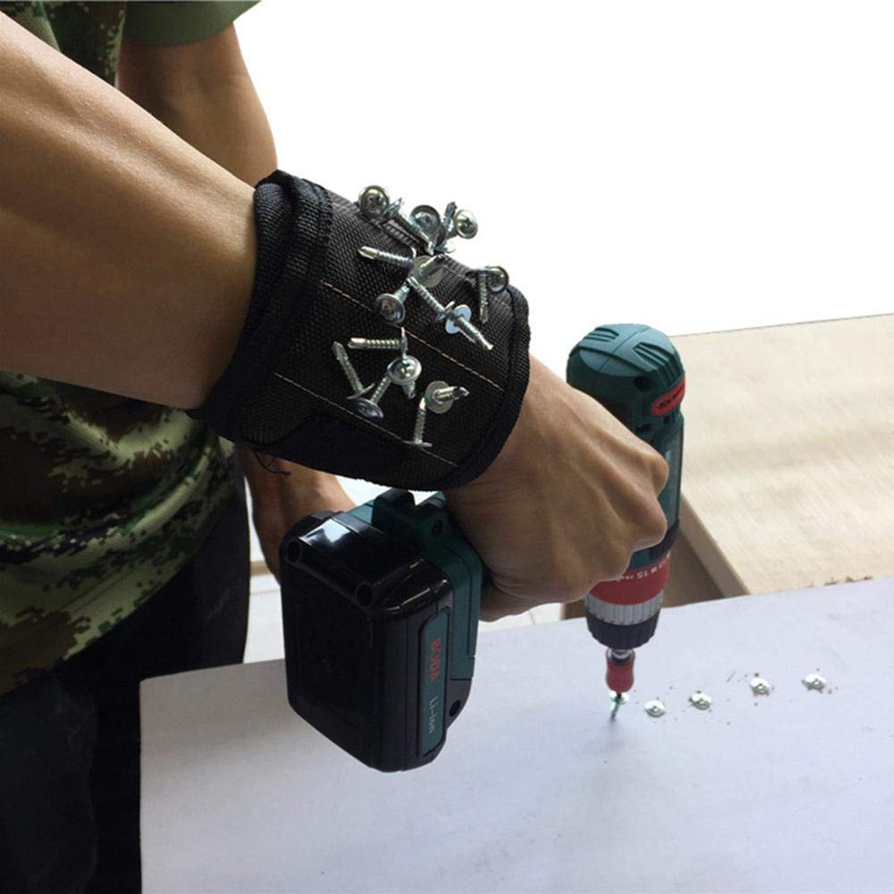 Magnetic Wristband for Holding Screws, Nails, Super Strong Magnets Tools Gifts for Dad