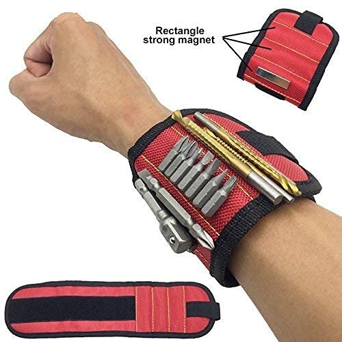 Magnetic Wristband for Holding Screws, Nails, Super Strong Magnets Tools Gifts for Dad