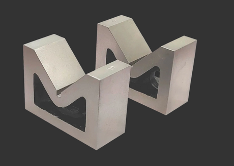 Seasoned caste iron v block pair