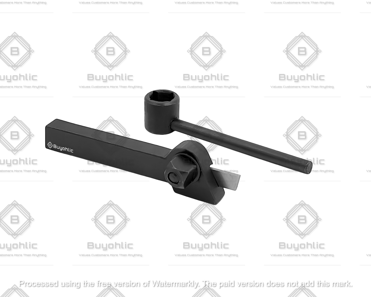 Industrial lathe parting tool holder side profile