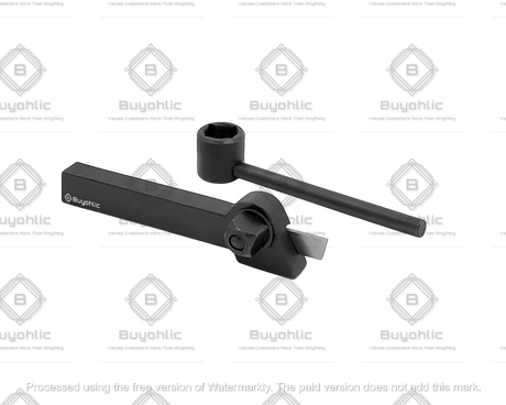 Industrial lathe parting tool holder side profile