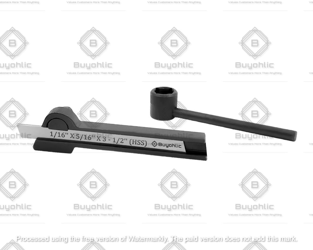 Lathe parting tool holder components and screw