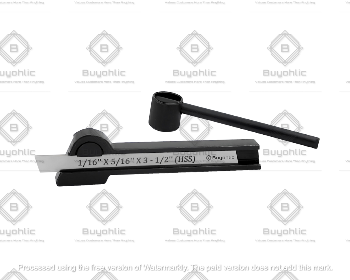 Straight Shank Lathe Parting Tool Holder With HSS Blade