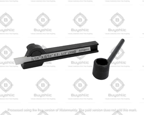 Precision grooving lathe parting tool holder setup