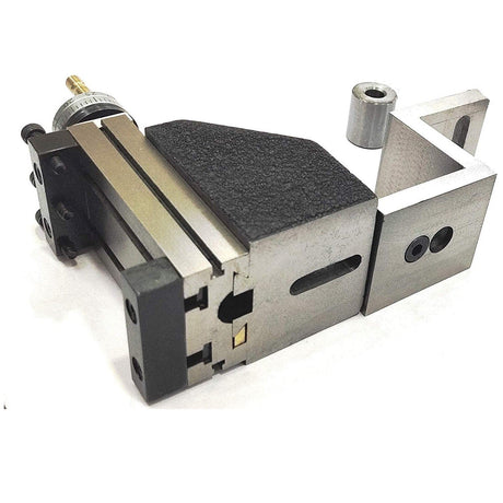 Side view vertical slide Mini Lathe Milling Attachment installed