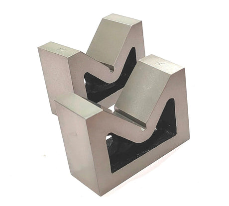 Seasoned caste iron v block pair