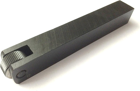 Knurling tool holder arm top angle view