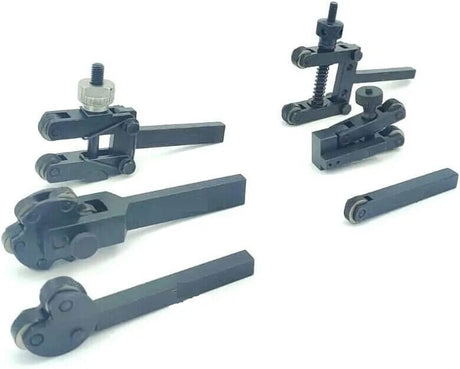 Knurling wheels set compatible with lathe tool holders