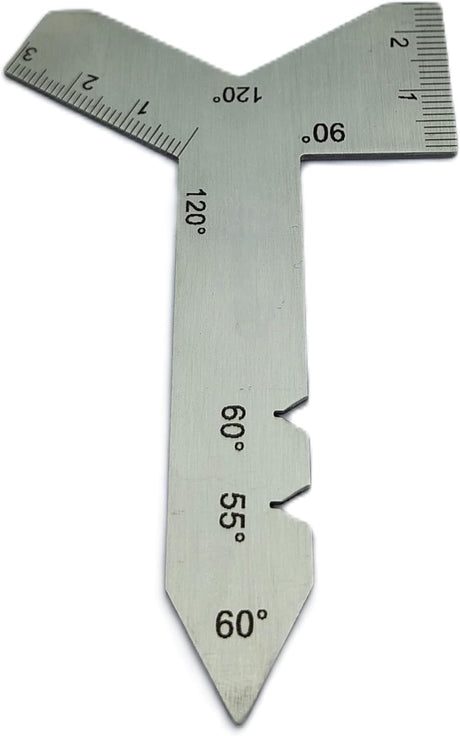 Stainless Steel Universal Grinding Gauge 55, 60, 90, & 120 Degrees Angle Tool