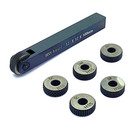 HSS knurling tool holder 12×12×100mm with wheels