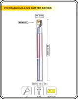 Indexable Insert Endmill 12MM II  Single POCKET II 10 Pcs APMT1135 Carbide Inserts Free