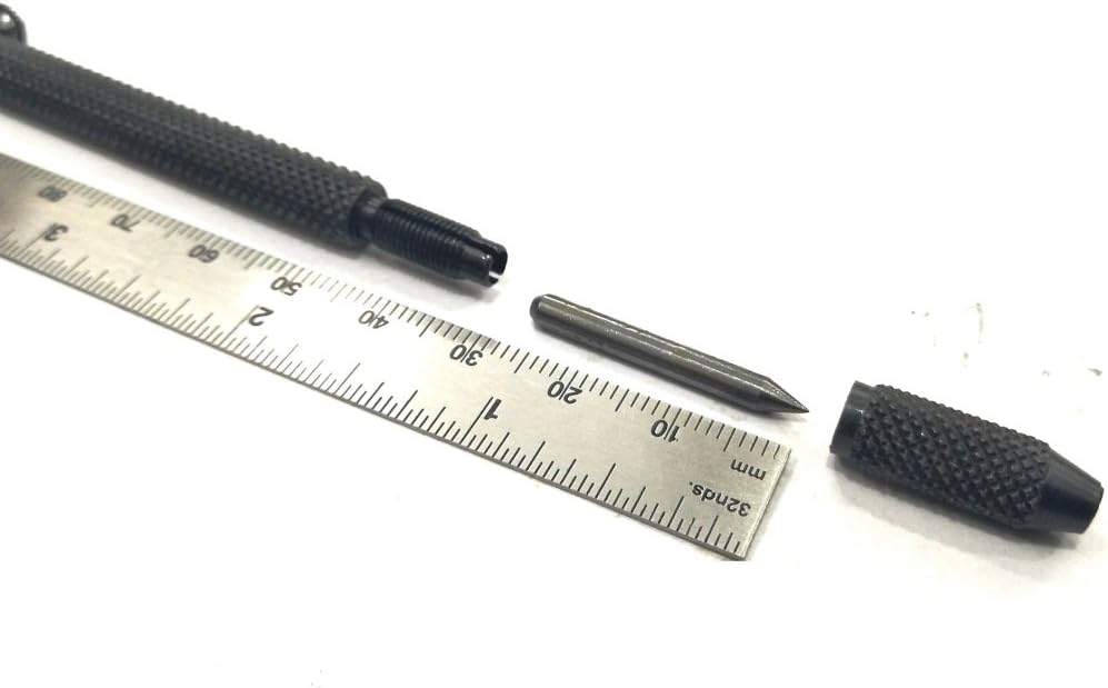 Carbide Pen Point Tipped Scribing Pen Tool Scriber Craft Tool-Knurled Body Machine Tools