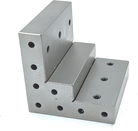 Caste Iron 100 mm/ 4" Stepped Angle Plate-Tapped Drills