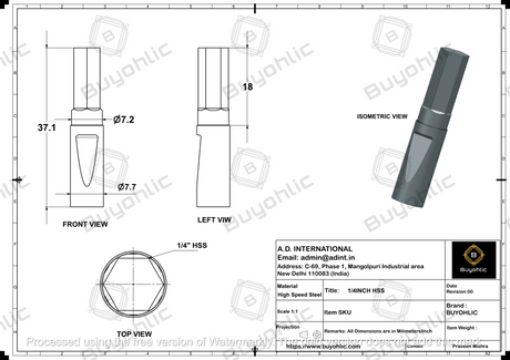 Lathe's Live Revolving Center-Centre with HSS Hardened Broaches