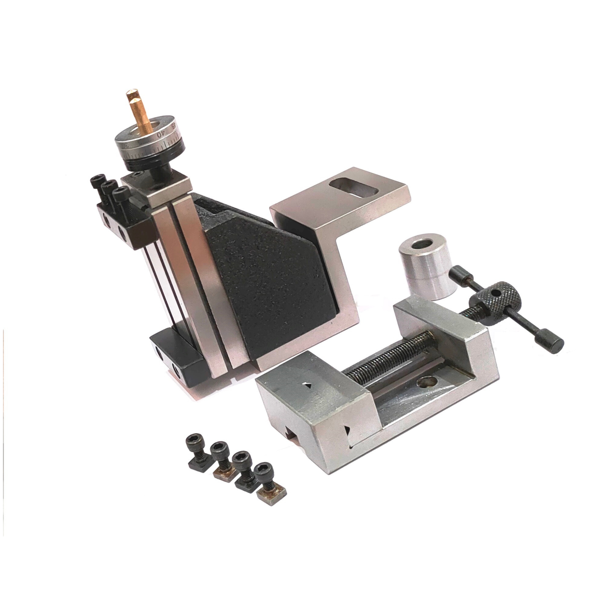 Mini Vertical Slide (90 x 50 mm) with Z Angle Plate -Instant Milling-on Small Bench Lathes