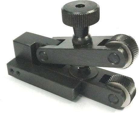 Lathe knurling tool clamp type side angle view