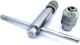 Ratchet Type Tap Wrench with Interchangeable Heads Set Capacities 1/8" to 1/4" & 1/4" to 1/2"