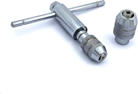 Ratchet Type Tap Wrench with Interchangeable Heads Set Capacities 1/8" to 1/4" & 1/4" to 1/2"