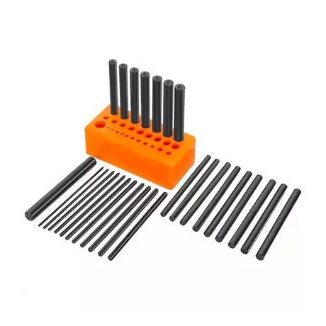 Buyohlic 28 Piece Transfer Punch Set, 3/32" - 1/2", Heat Treated Alloy Steel Forging