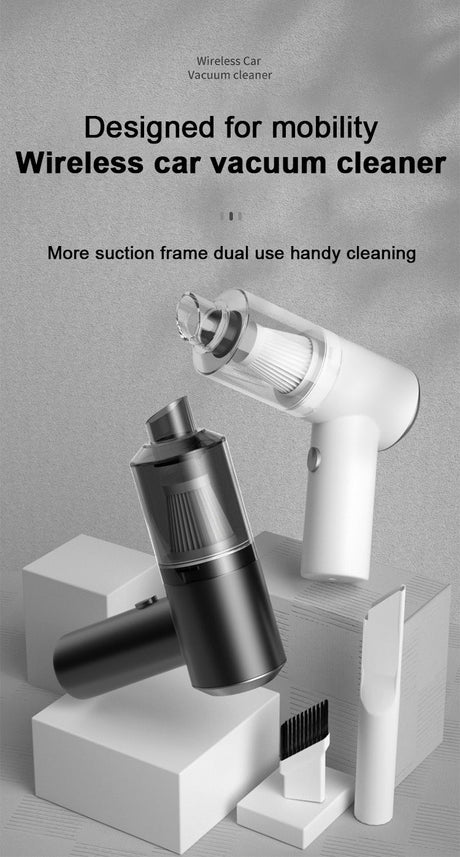 3 in 1 Mini Vacuum Cleaner for Car 6000 PA Super Suction Cordless 120W High Power Rechargeable Car Vacuum Wireless Handheld Portable
