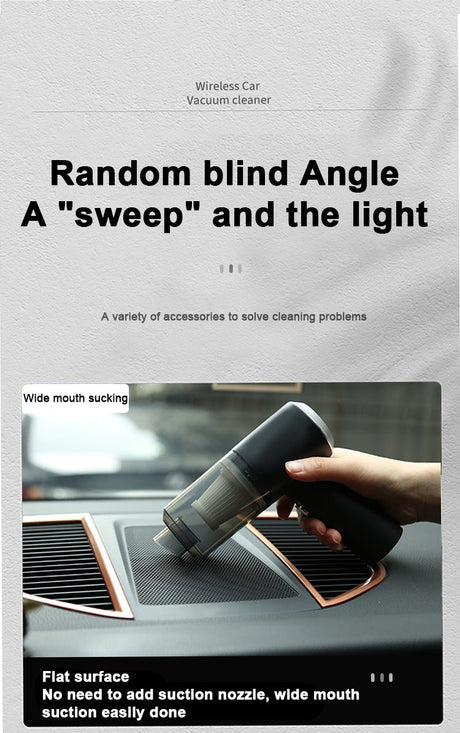 3 in 1 Mini Vacuum Cleaner for Car 6000 PA Super Suction Cordless 120W High Power Rechargeable Car Vacuum Wireless Handheld Portable