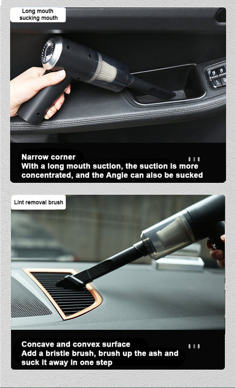 3 in 1 Mini Vacuum Cleaner for Car 6000 PA Super Suction Cordless 120W High Power Rechargeable Car Vacuum Wireless Handheld Portable