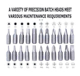 Buyohlic International 38 Pcs Interchangeable screw driver heads Set and 10 hex Drive Socket Set ratchet adjustable wrench All in One Screwdriver Set