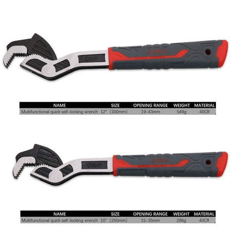 Self Adjusting Locking Wrench Multifunctional Universal Adjustable Pipe Wrench