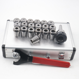 R8 Taper ER32 Collet Set Chuck Kit with 12 PCS Collets set CNC Processing Boring Milling Drilling Silk Attack Sculpture(0.0004'' Accuracy)