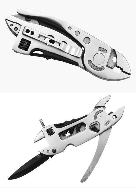Multitool Wrench set 7 Tools/Pliers/Wire Cutter/Flat Screwdriver Adjustable Multi Purpose Stainless Steel Tool