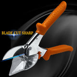 Multi Angle Miter Shears for Angular Cutting of Moulding and Trim, Adjustable at 45 To 135 Degree Angle Cutting Tool Including 3 Spare Blades